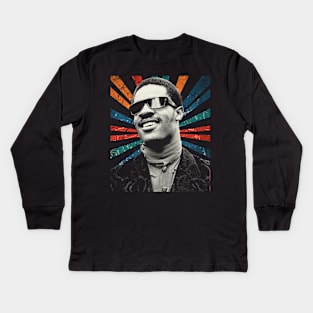 sketc vintage Stevie Wonder #2 Kids Long Sleeve T-Shirt